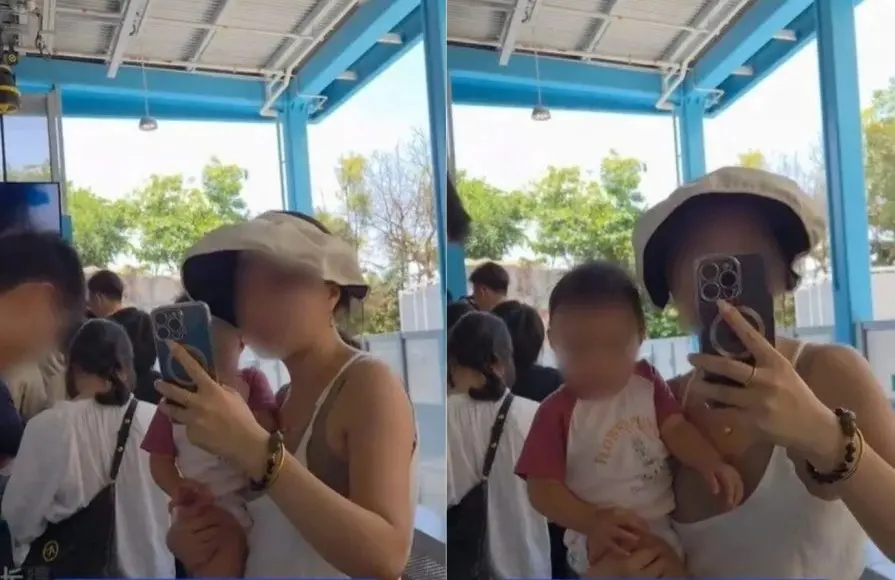 ▲中國女子在新加坡環球影城高調插隊，甚至開嗆後方新加坡人，事隔數個月仍引發討論。（圖／翻攝自TikTok）