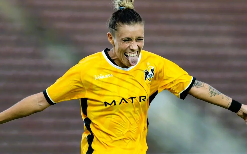 ▲Daiana一腳射門再下一城將比分擴大為2:0。（圖／高雄Attackers提供）