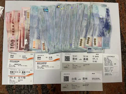 ▲警方查扣新臺幣11萬4000元與相關車票。（圖／警方提供）