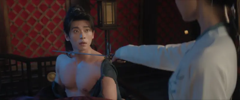 ▲《與晉長安》丞磊的大肌肉圈粉50萬，不少網友虧宋軼難怪不選白敬亭。（圖／翻攝自愛奇藝）