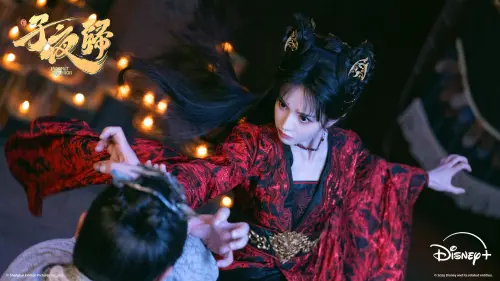 ▲田曦薇主打長得像貓，妝髮非常到位，讓人眼睛為之一亮。（圖／Disney+提供）