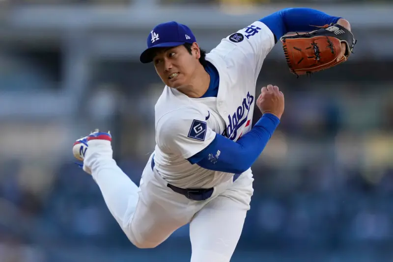 ▲大谷翔平這場比賽大量使用曲球，這在過去他的實戰投球內容中比較罕見，知名美媒也給出高度評價，認為這是自己有記憶以來，大谷投出過的最棒曲球。（圖／美聯社／達志影像）