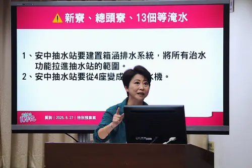 陳亭妃盤點台南治水策略　籲中央預算一次到位

