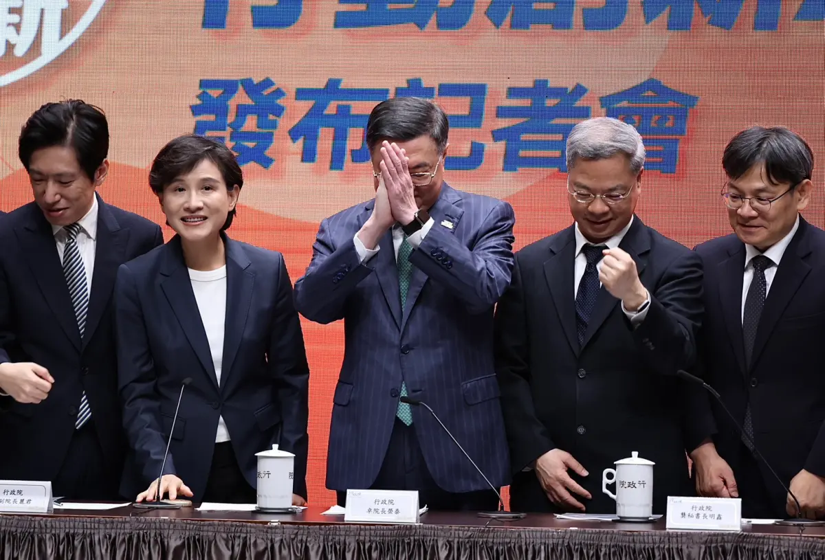 ▲卓榮泰向外界喊話說，虛心請求外界給新團隊時間，「給我們時間，我有信心」。（圖／記者朱永強攝，2025.08.28）