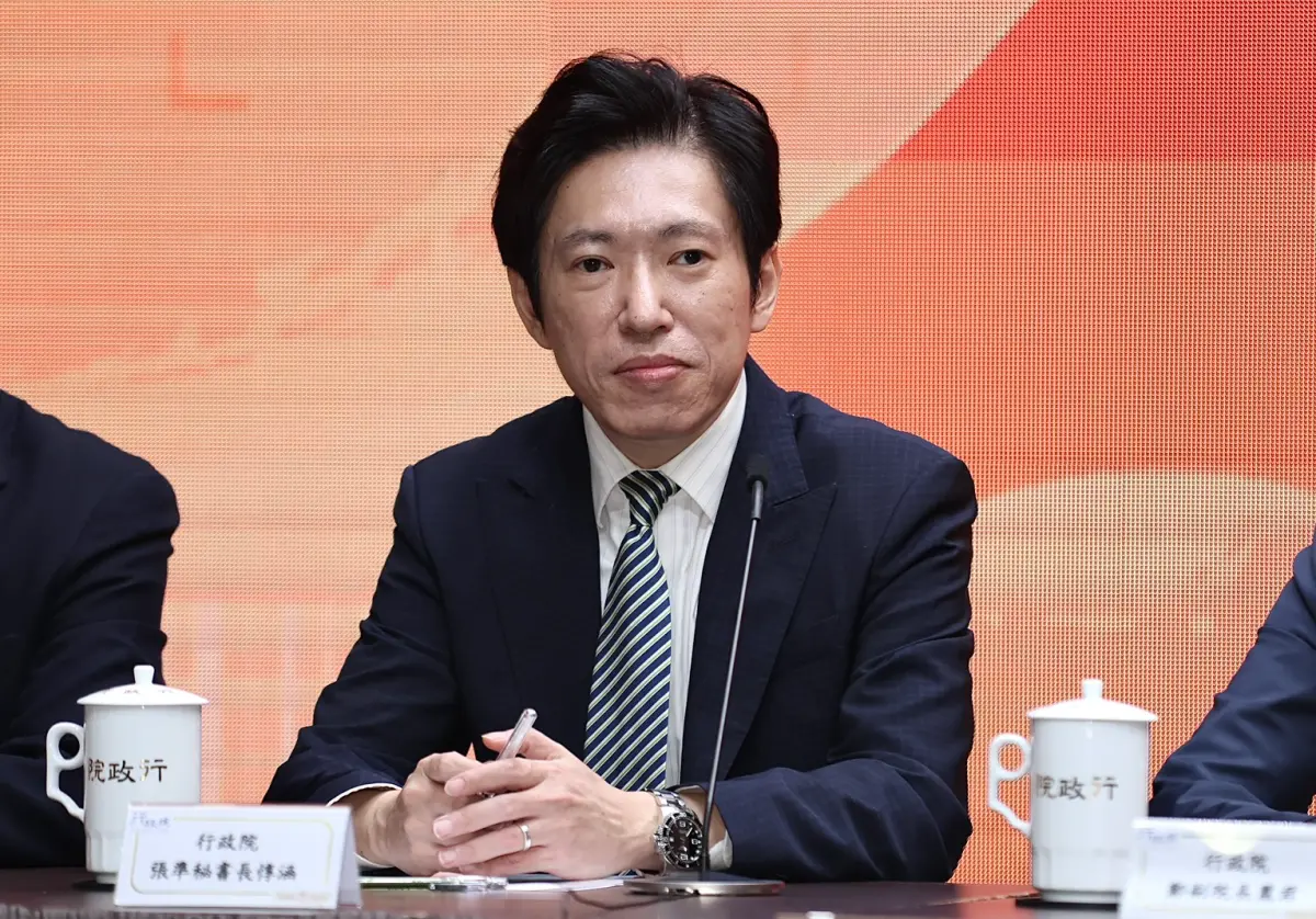 ▲被封為「新戰神」的行政院秘書長張惇涵。（圖／記者朱永強攝）