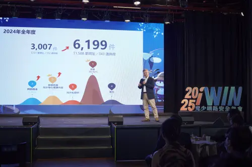 ▲iWIN執行長黃益豐在年會中分享調查報告。（圖／iWin提供）