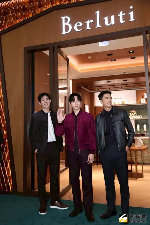 ▲詹懷雲（左起）、李俊昊、曾敬驊出席台北101精品店開幕記者會。（圖／記者嚴俊強攝）