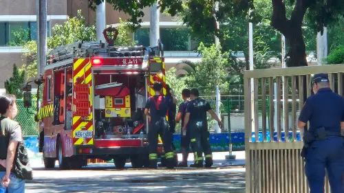 ▲北一女8月29日上午發生火警，消防局到場搶救。（圖／記者劉松霖攝）