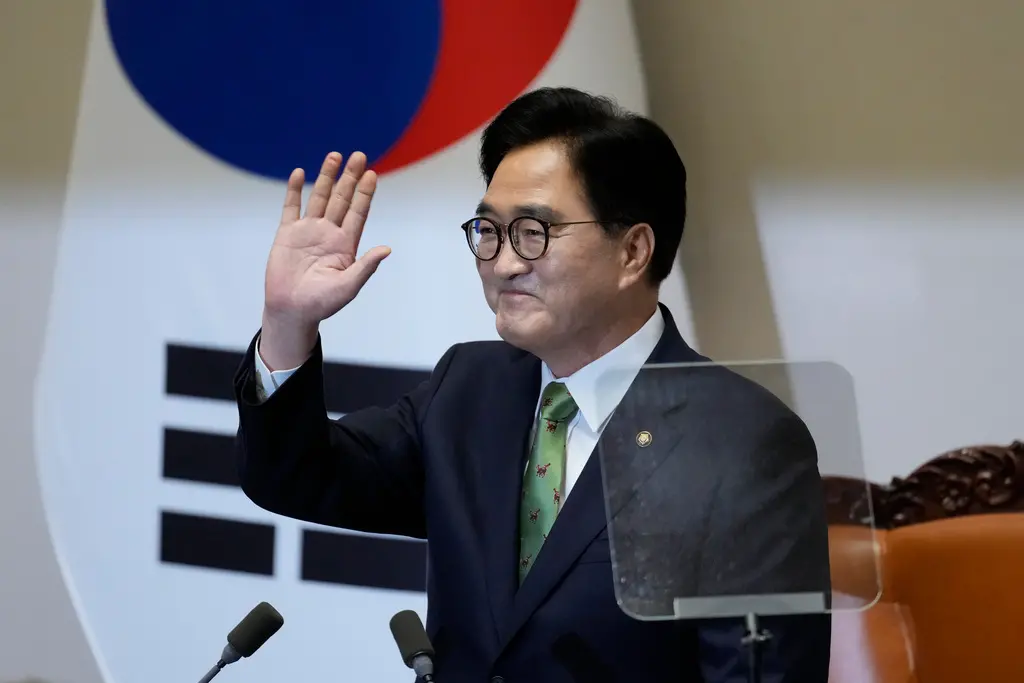 ▲韓國國會議長禹元植。（圖／美聯社／達志影像）