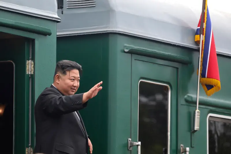 ▲有韓媒認為,金正恩這次前往中國參加九三閱兵,有可能將搭乘綠皮專用列車。資料照。(圖/美聯社/達志影像)