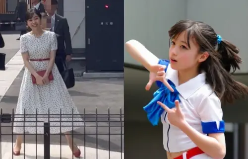 ▲日本最美佳子公主（左）現身大阪萬博！奇蹟一瞬照被瘋傳：媲美橋本環奈（右）。（圖／X@kenpy00、X@toyama_damashii）