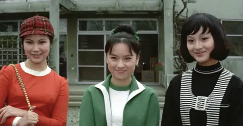 ▲翁倩玉（中）主演《萬博追蹤》時才20歲，那時是紅遍台灣與日本的玉女，片中的髮型也是她自己設計。（圖／OAFF EXPO2025-OAFF2026提供）