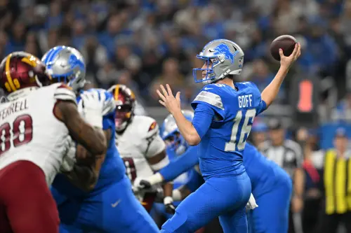 ▲底特律獅（Detroit Lions）延續上賽季黑馬氣勢，四分衛傑瑞德·高夫（Jared Goff）將率隊衝擊國聯北區冠軍。（圖／路透／達志影像）