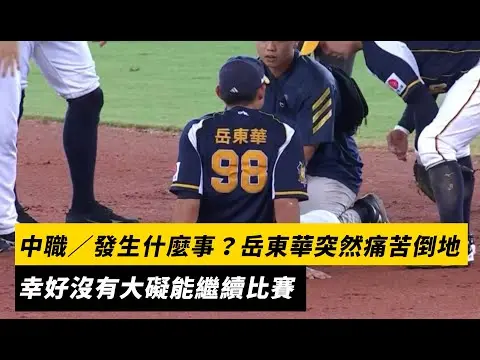 中職／發生什麼事？岳東華突然痛苦倒地　幸好沒有大礙能繼續比賽｜NOWNEWS