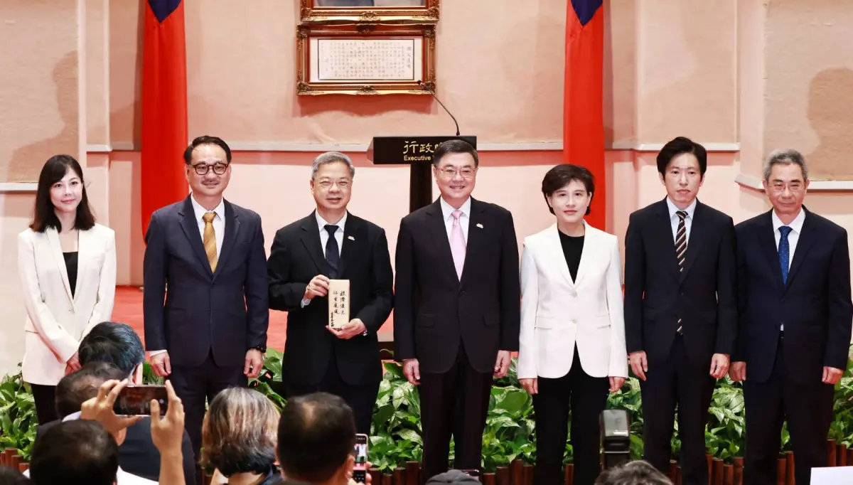 ▲行政院副院長鄭麗君致詞時說明最新關稅談判進度。（圖／記者吳翊緁攝，2025.09.01）