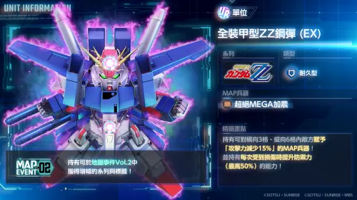 《SD鋼彈G世代永恆》UR丘貝雷(ZZ版)(EX)UR哈曼‧坎恩等陣容登場
