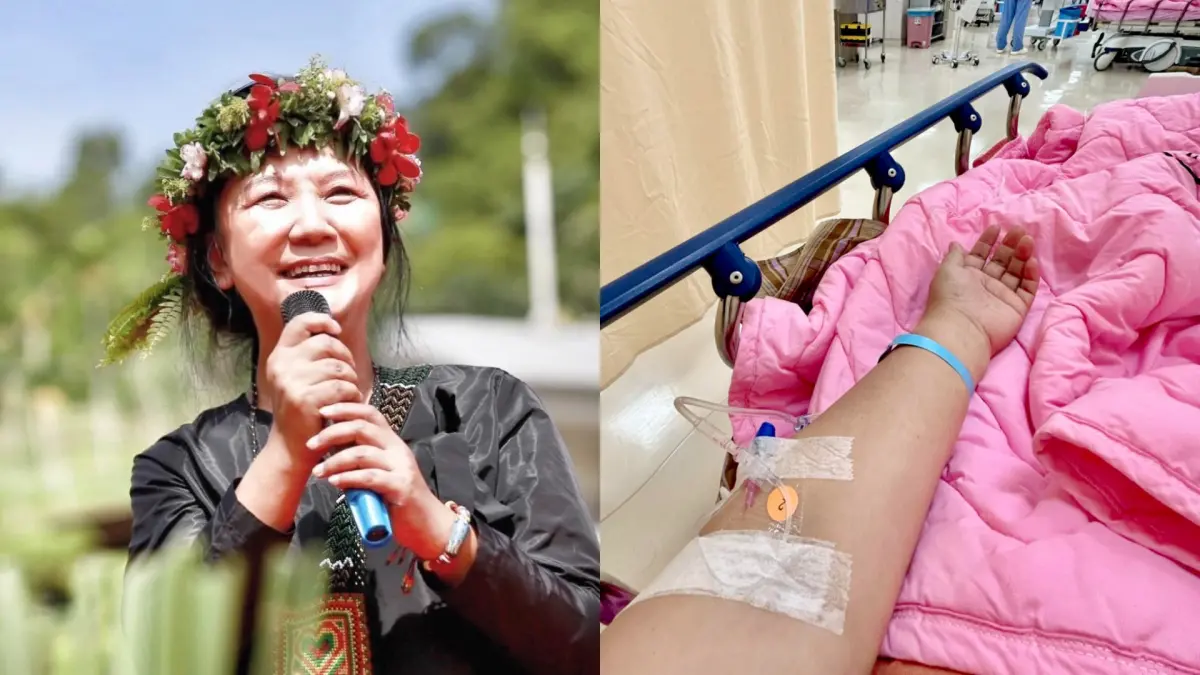 ▲民進黨立委伍麗華突爆健康出狀況，深夜赴醫院掛急診吊點滴。（圖／翻攝自伍麗華臉書）