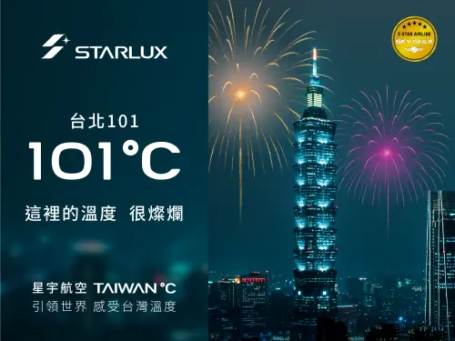 ▲《城市篇》則以台北101、台中歌劇院、高雄亞灣區為背景，搭配夜市霓虹、港灣燈影與咖啡館午後時光，描繪台灣城市新舊交融的動感節奏。（圖／星宇航空提供）