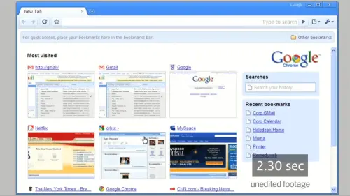 ▲Google Chrome在2009年剛推出不到一年的模樣。（圖／翻攝YT@Google Chrome）
