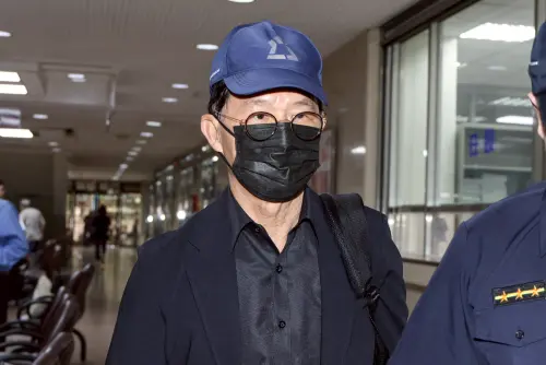 ▲台北地院今日再審京華城案，前副市長彭振聲出庭接受作證。（圖／記者朱永強攝）