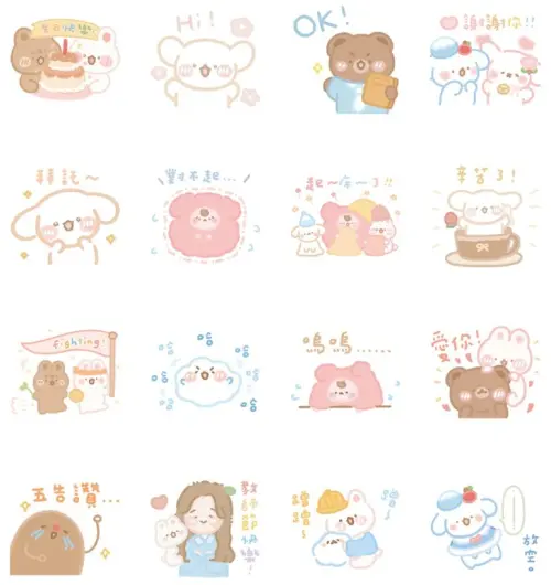 ▲LINE免費貼圖「LINE購物直播×欸波暖暖」。（圖／取自LINE）