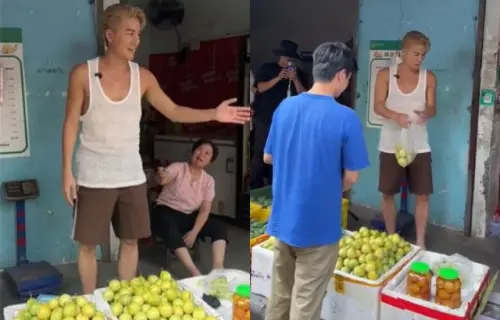 45歲吳克群赴中暴瘦近況曝！穿吊嘎擺攤賣水果　粉絲驚：沒通告？
