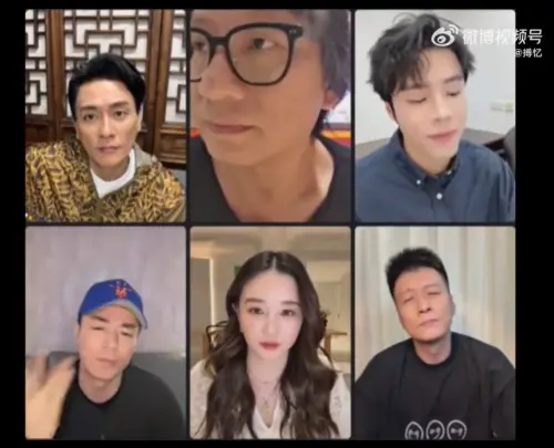 ▲霍建華（左下）首度拍短劇引熱議！直播親曝原因：在我心中拍劇不分長短。（圖／微博@搏憶）