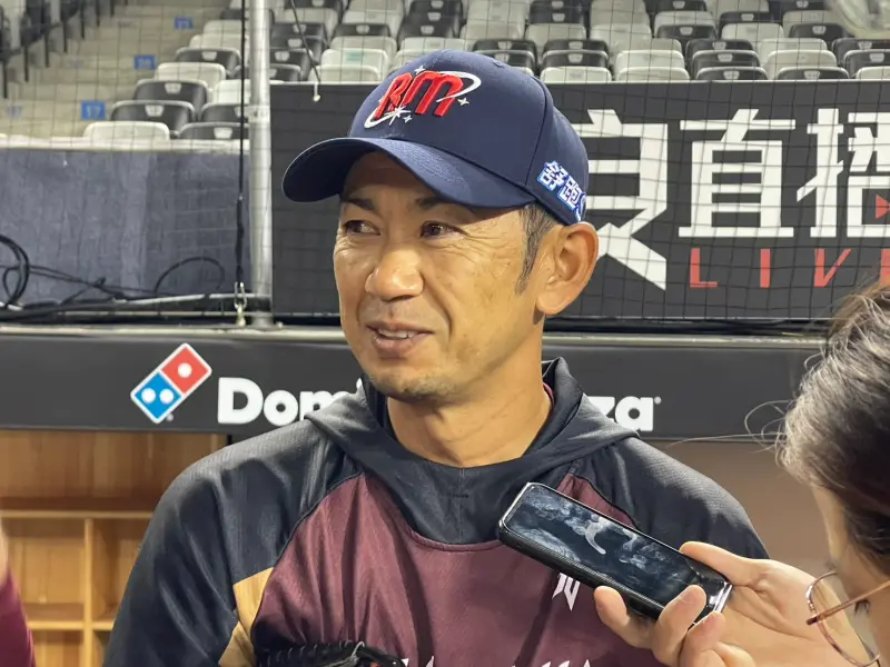 ▲川岸強稱讚凱樂是控球優秀的左投手，但目前仍無明確規劃何時在一軍初登板，川岸強甚至說，這部分就交給大家來判斷。（圖／記者林子翔攝）