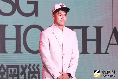 ▲PLG2025新人選秀會，選秀榜眼由台鋼獵鷹選擇Blue Mountain Christian University畢業的林宇謙。（圖／記者葉政勳攝 ,2025.09.02）