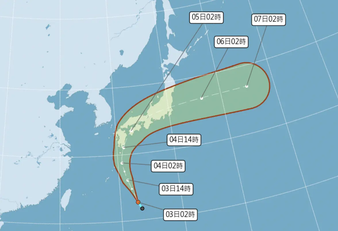 ▲台灣東方海面出現「熱帶性低氣壓」，中央氣象署預估24小時內有機會增強為颱風「琵琶」。（圖／中央氣象署cwa.gov.tw）