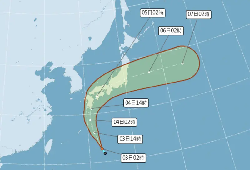 ▲台灣東方海面出現「熱帶性低氣壓」，中央氣象署預估24小時內有機會增強為颱風「琵琶」。（圖／中央氣象署cwa.gov.tw）