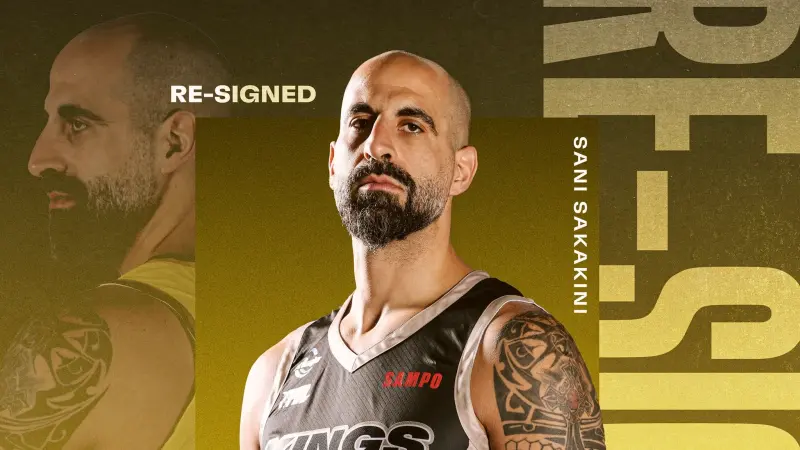 ▲新北國王今（3日）宣布，與「巴勒斯坦戰士」 桑尼（Sani Sakakini） 完成續約，將繼續攜手征戰亞洲舞台，誓言在下個賽季持續衝擊東超賽事，挑戰冠軍。（圖／新北國王提供）