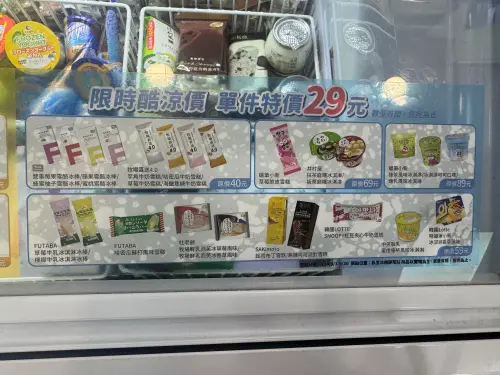 ▲全家便利商店多款冰品下殺29元，蠟筆小新煉乳冰淇淋原價89元，一口氣打3折。（圖／記者鍾怡婷攝）