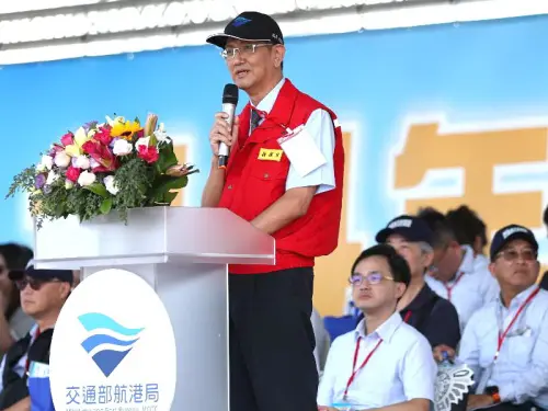 ▲交通部航港局局長葉協隆致詞。(圖／交通部航港局提供)