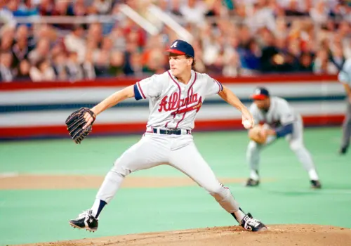 ▲李博登父親萊布蘭（Charlie Leibrandt）曾效力亞特蘭大勇士隊，3個球季拿下39勝。（圖／美聯社／達志影像）