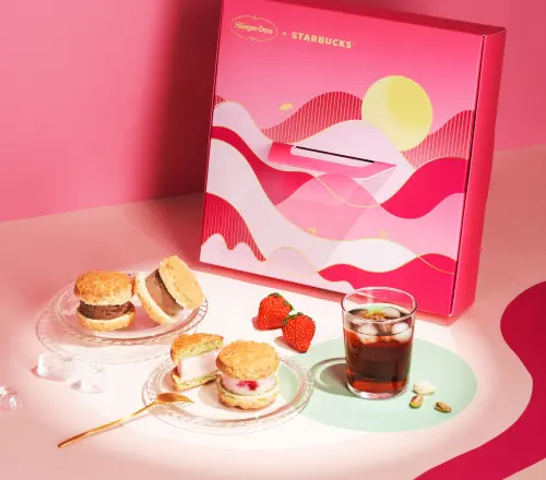 ▲星巴克「冰淇淋達克瓦茲禮盒」2,080元。（圖／星巴克提供）