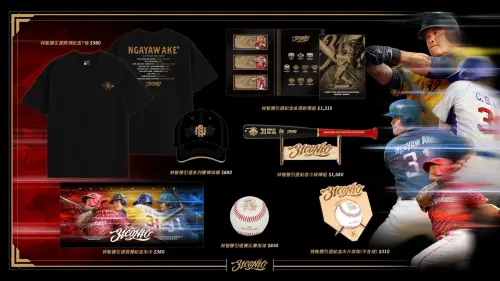 ▲味全龍推出「林智勝引退紀念商品」系列，今起商城開放搶購。（圖／味全龍提供）