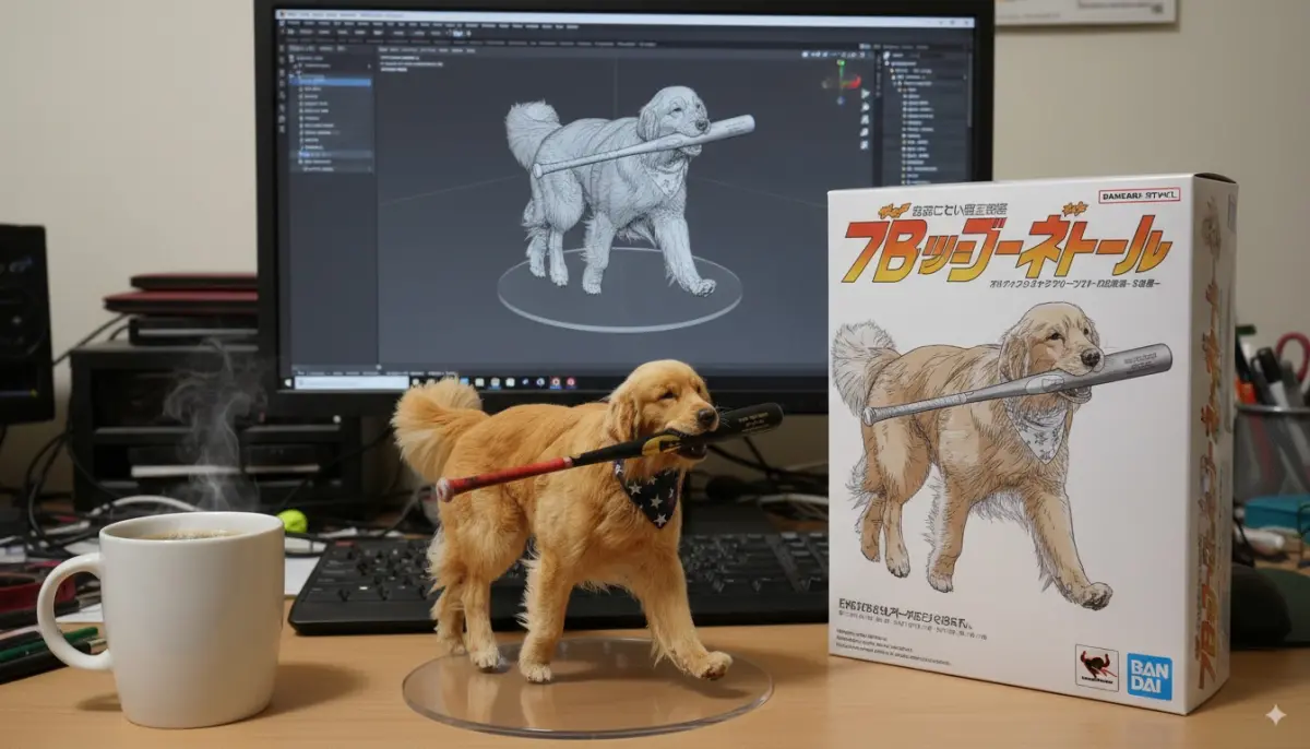 ▲利用Gemini生成大聯盟球僮小狗布魯斯，仿真度跟現實感都比ChatGPT還要高非常多。因此吸引大量用戶嚐鮮體驗，短短一週全球就編輯了2億張照片，相當驚人。（圖/記者張嘉哲AI製圖）