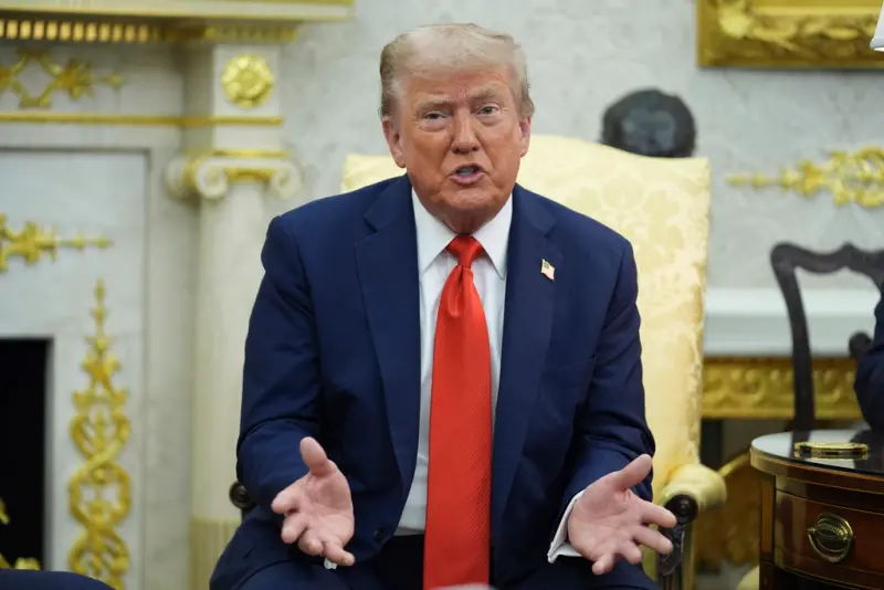 ▲美國總統川普（Donald Trump）3日在白宮被問為何沒有對俄羅斯總統蒲亭採取行動？川普怒回記者最好去找份新工作。（圖／美聯社／達志影像）