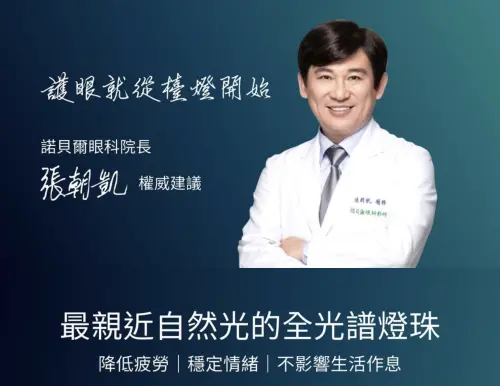 ▲諾貝爾眼科院長張朝凱醫師指出：「護眼就從檯燈開始！」（圖／喜光提供）