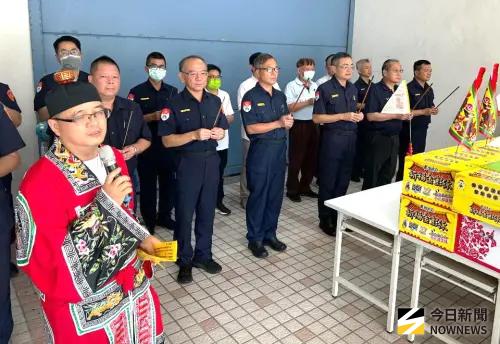 ▲警政署高雄港務警察總隊舉辦中元普渡祈安法會。(圖／記者黃守作攝，2025.09.04)