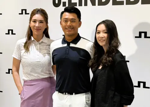 ▲J.LINDEBERG 首位台灣全球品牌大使俞俊安。（圖／記者廖聿偉攝）