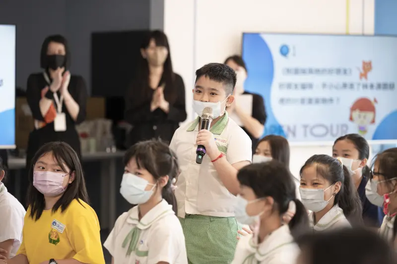 ▲新北市鷺江國小學生分享從翻翻書看見的新北文化場館與小旅行精彩體驗。（圖／新北市文化局提供）