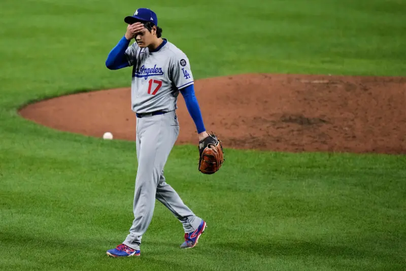 ▲MLB洛杉磯道奇今（6）日客場對上巴爾的摩金鶯，大谷翔平此戰臨危受命先發，繳出3.2局無失分好投，但守護神史考特（Tanner Scott ）在9局下被敲出再見全壘打，道奇最終1：2不敵金鶯苦吞4連敗。（圖／美聯社／達志影像）