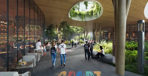 ▲提供藝文表演人員與觀眾舒適的停留住宿空間，國際級的表演藝術廳結合高品質的國際飯店成為一種雙贏的城市策略。（圖／高市府捷運局提供）