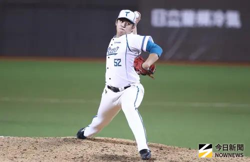 ▲台鋼雄鷹韋宏亮中職初登板繳出1局無失分的內容。（圖／記者葉政勳攝 ,2025.09.06）