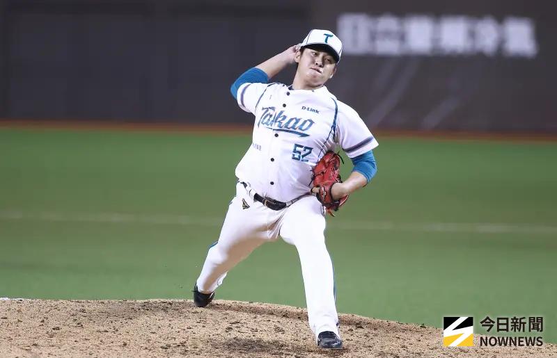 ▲台鋼雄鷹韋宏亮中職初登板繳出1局無失分的內容。（圖／記者葉政勳攝 ,2025.09.06）