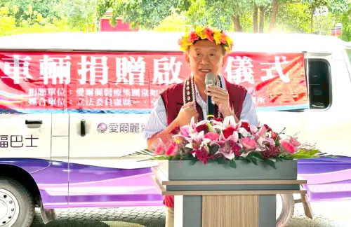 ▲高雄市區監理所旗山監理站站長鄭棍泉致詞。(圖／高雄市區監理所提供)