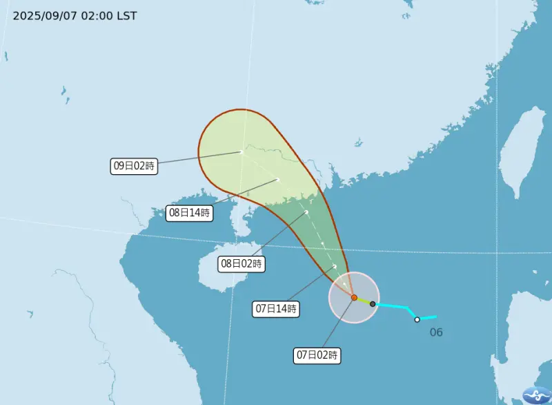 ▲塔巴颱風昨日生成，氣象專家吳德榮表示，根據中央氣象署路徑顯示，未來將朝中國華南前進。（圖／中央氣象署cwa.gov.tw）