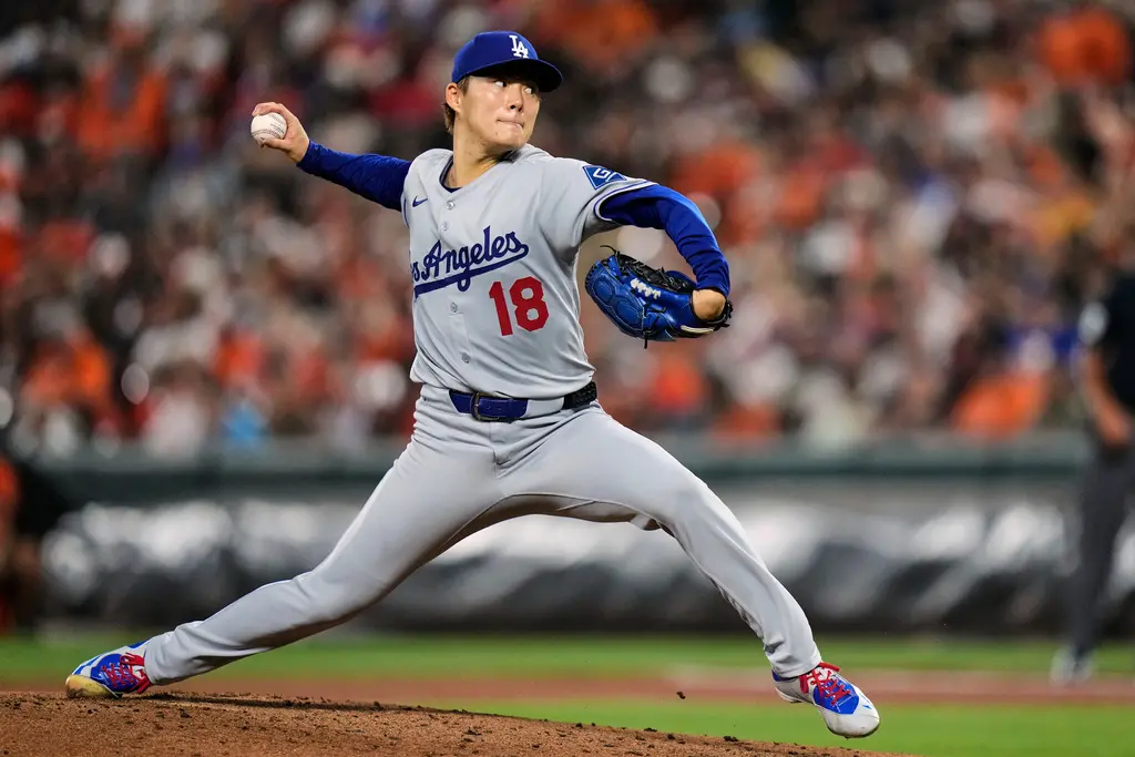 ▲美國職棒大聯盟（Major League Baseball）洛杉磯道奇推出日籍王牌山本由伸先發出戰響尾蛇，目標拿下國聯西區四連霸。（圖／美聯社／達志影像）